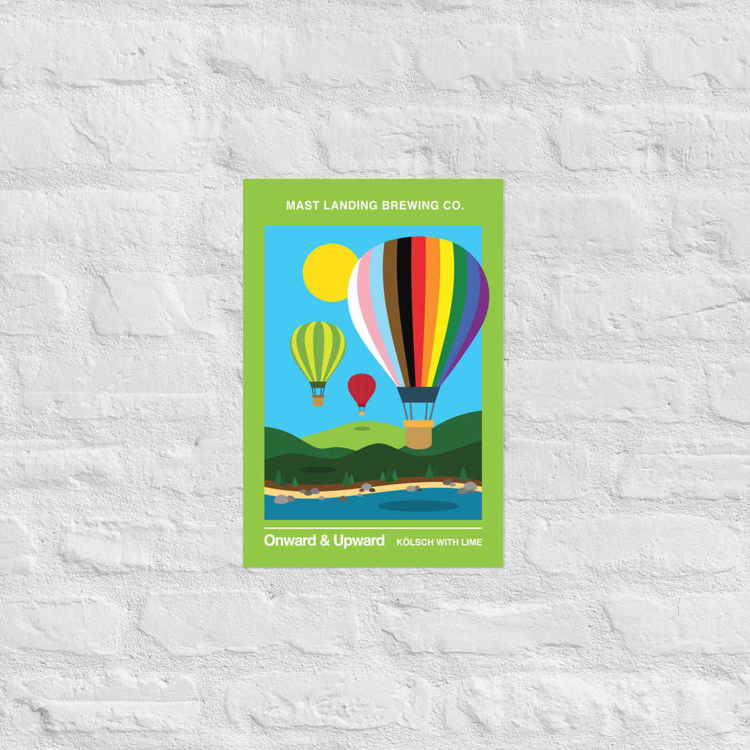 Mast Landing Label Poster - Onward & Upward Kolsch with Lime