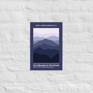 Mast Landing Label Poster - On a Mountain in the Clouds IPA