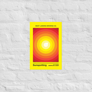Mast Landing Label Poster - Sunspotting Dry Hopped Lager