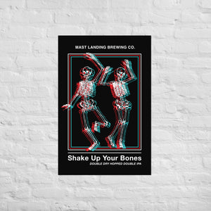 Mast Landing Label Poster - Shake Up Your Bones Double IPA