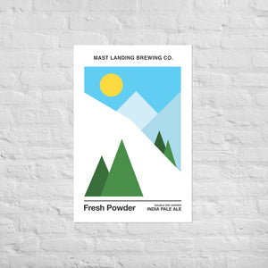 Mast Landing Label Poster - Fresh Powder IPA