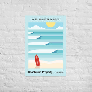Mast Landing Label Poster - Beachfront Property Pilsner