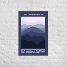 Load image into Gallery viewer, Mast Landing Label Poster - On a Mountain in the Clouds IPA
