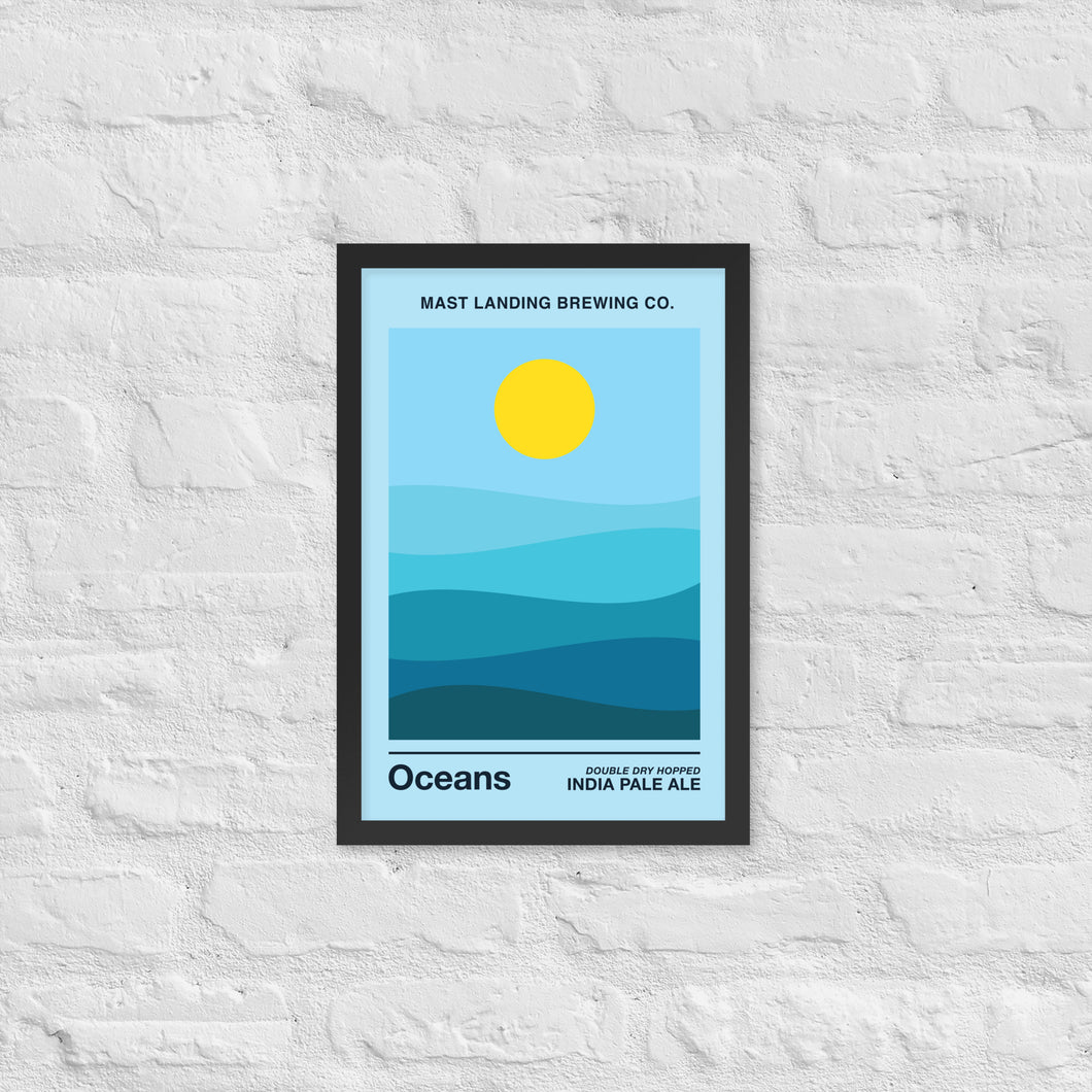 Mast Landing Framed Label Poster - Oceans IPA