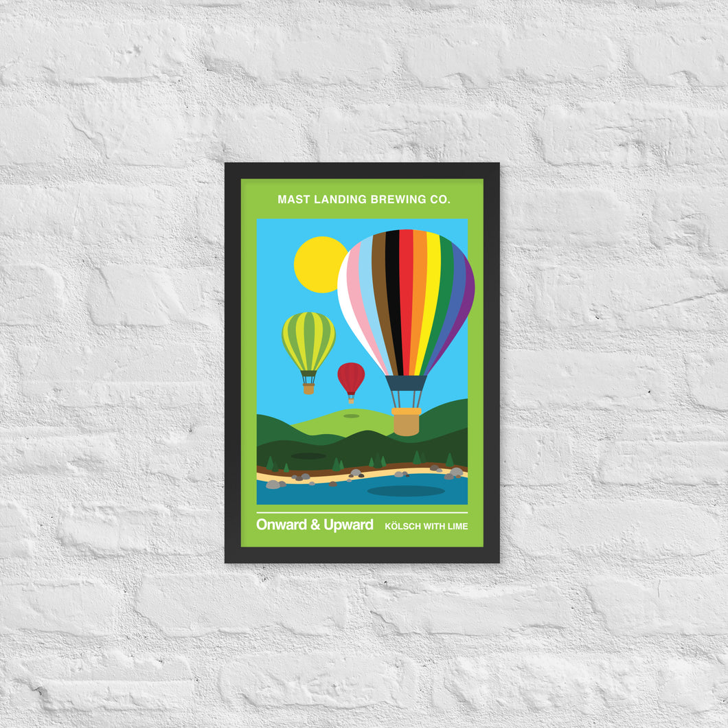 Mast Landing Framed Label Poster - Onward & Upward Kolsch with Lime