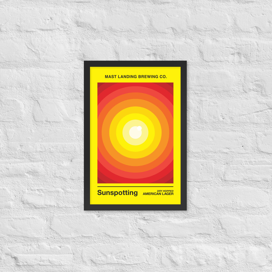 Mast Landing Framed Label Poster - Sunspotting Dry Hopped Lager