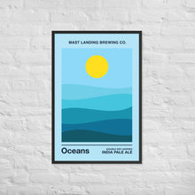 Load image into Gallery viewer, Mast Landing Framed Label Poster - Oceans IPA
