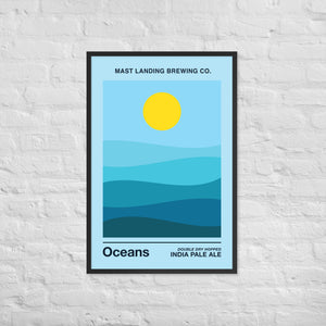 Mast Landing Framed Label Poster - Oceans IPA
