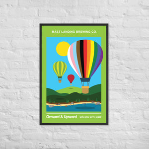 Mast Landing Framed Label Poster - Onward & Upward Kolsch with Lime