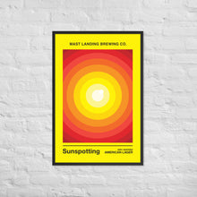 Load image into Gallery viewer, Mast Landing Framed Label Poster - Sunspotting Dry Hopped Lager
